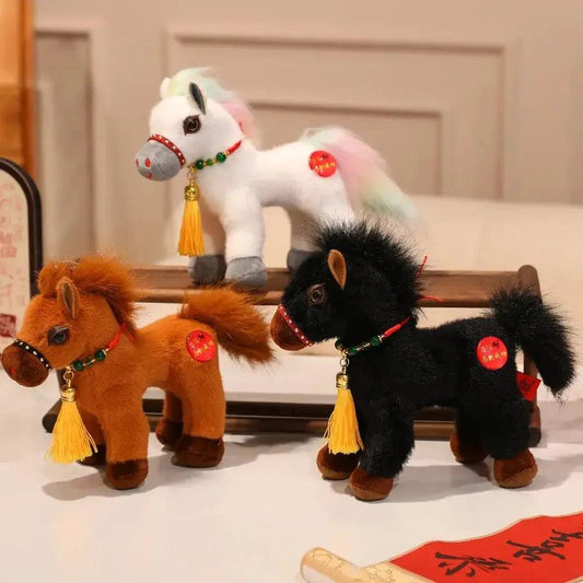  Spring Festival Pony Plush Soft Toy With Fluffy Tail -  ToylandEU™