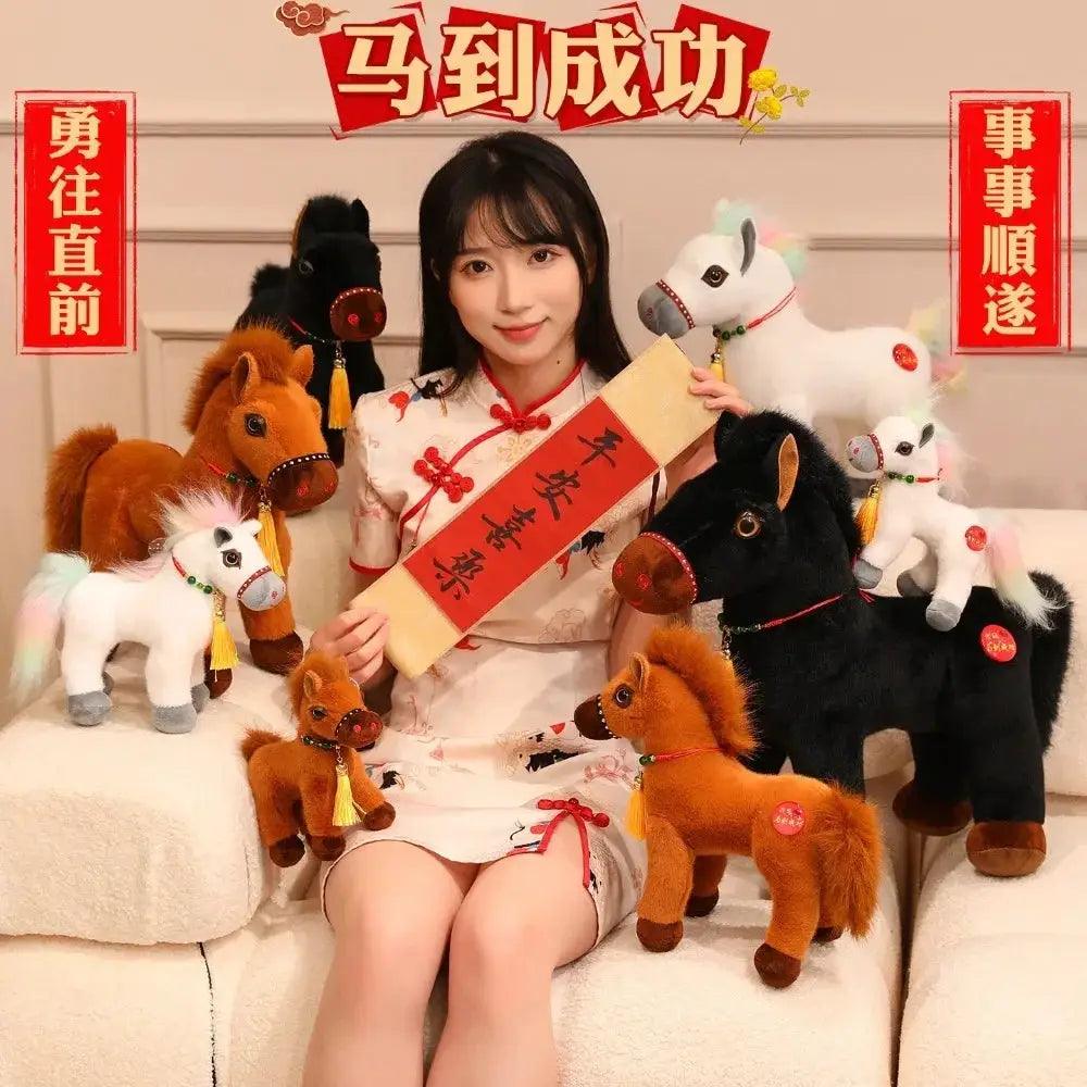  Spring Festival Pony Plush Soft Toy With Fluffy Tail -  ToylandEU™