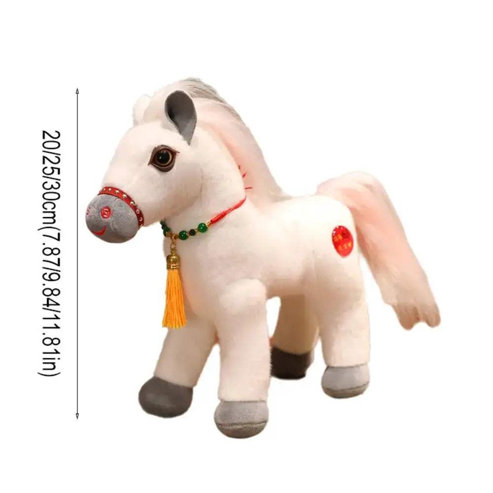 Spring Festival Pony Plush With Fluffy Tail And Mane - ToylandEU
