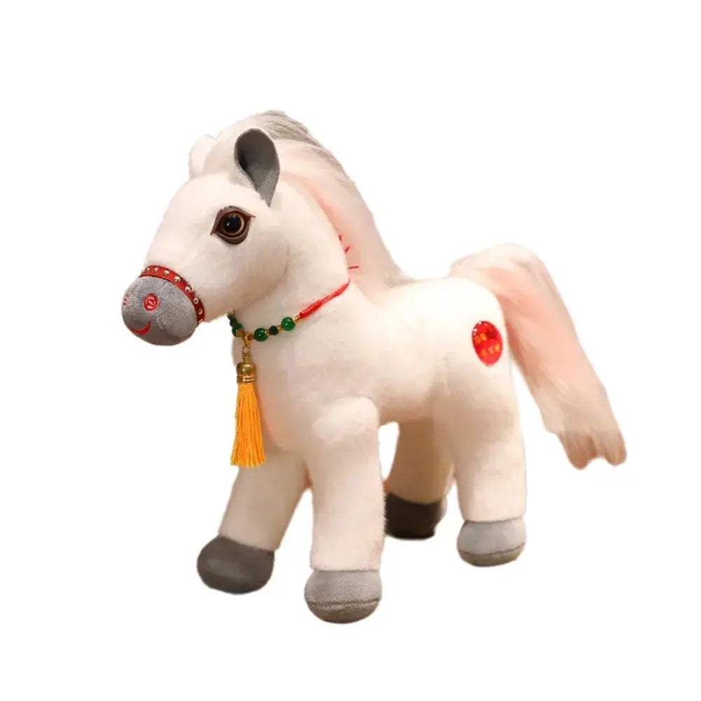 Spring Festival Pony Plush With Fluffy Tail And Mane - ToylandEU