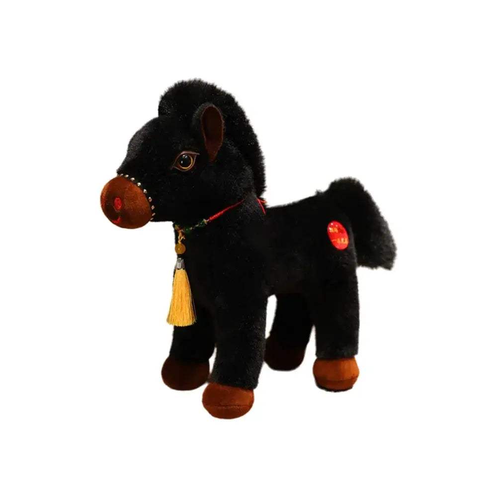Spring Festival Pony Plush With Fluffy Tail And Mane - ToylandEU