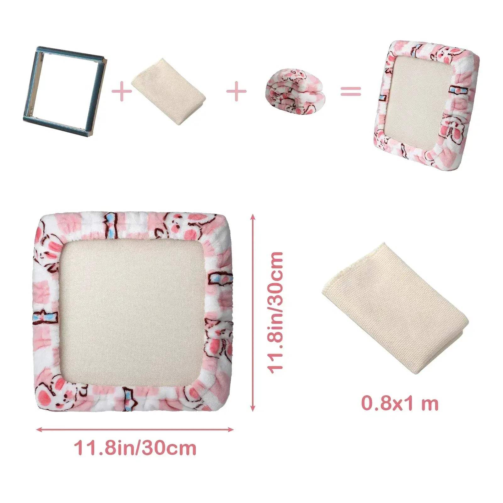 Square Punch Needle Embroidery Hoop With Durable Wooden Frame - ToylandEU