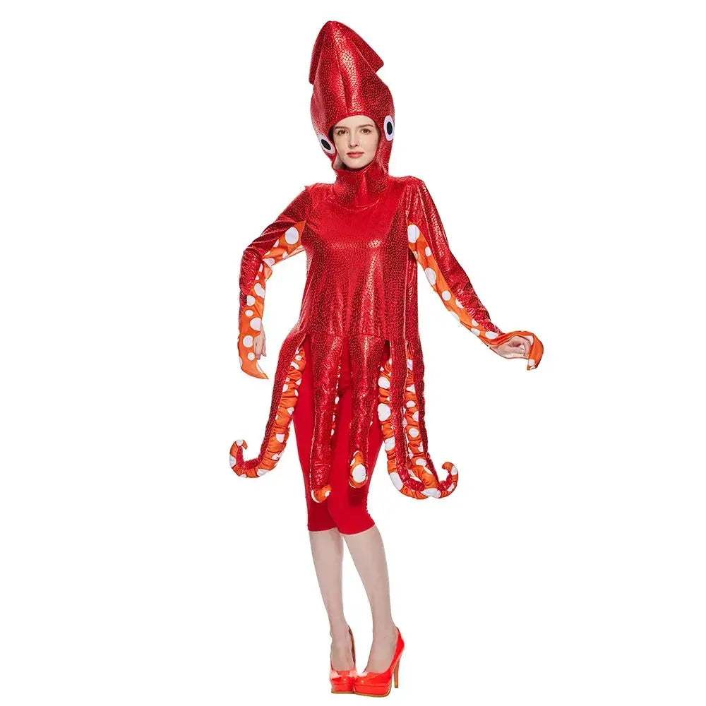 Squid Costume For Adults Sea Creature Spooky Onesie Halloween - ToylandEU