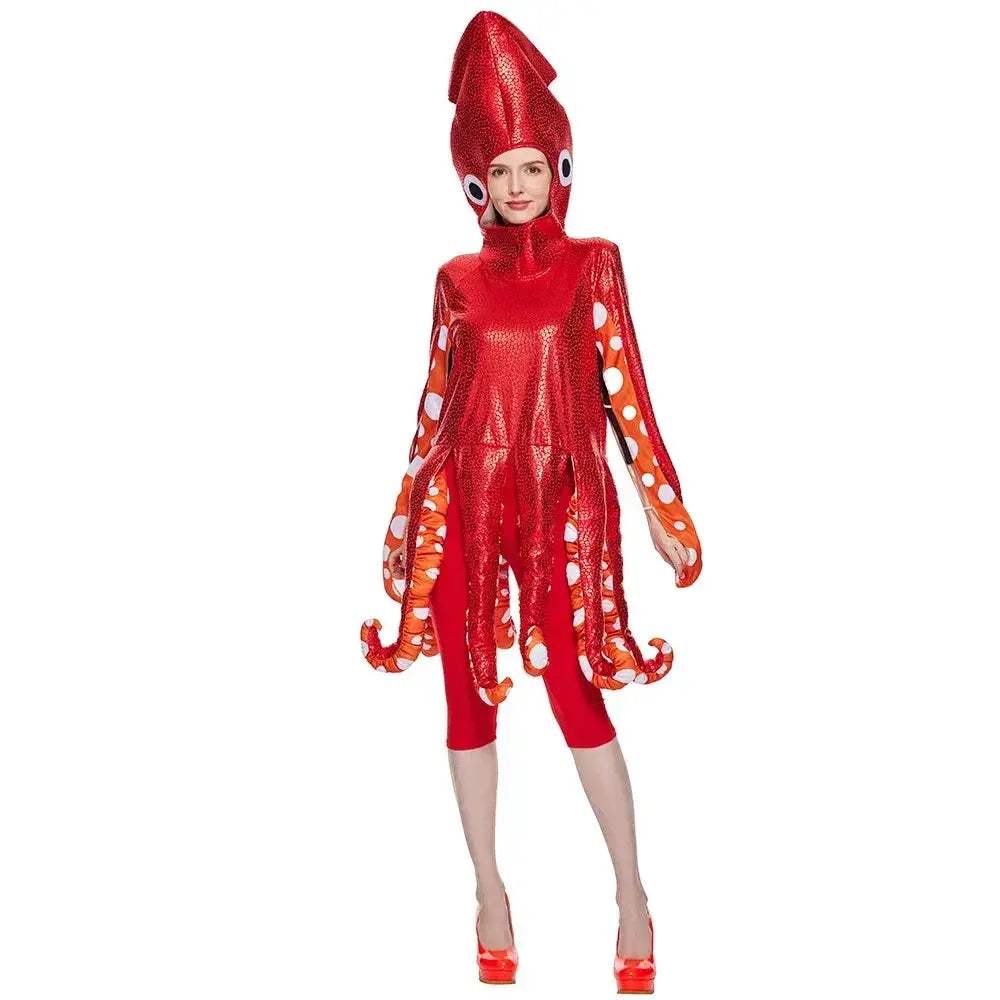 Squid Costume For Adults Sea Creature Spooky Onesie Halloween - ToylandEU