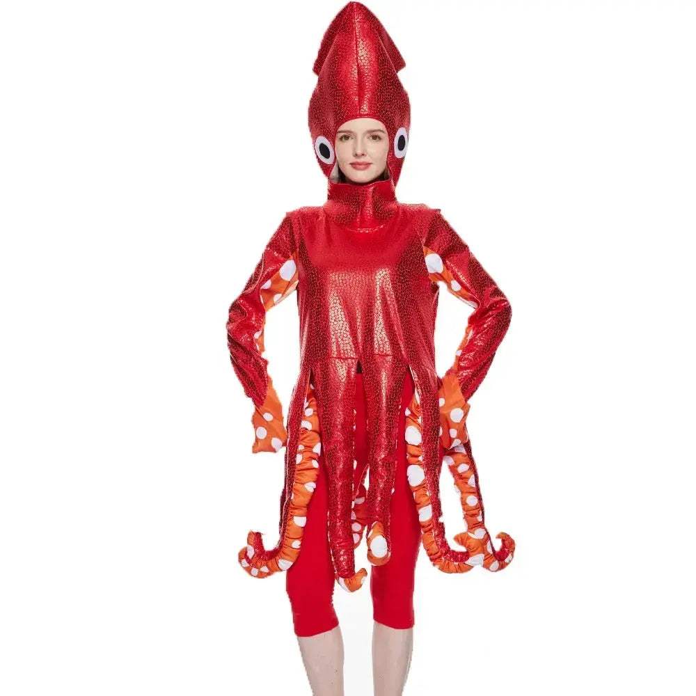 Squid Costume For Adults Sea Creature Spooky Onesie Halloween - ToylandEU