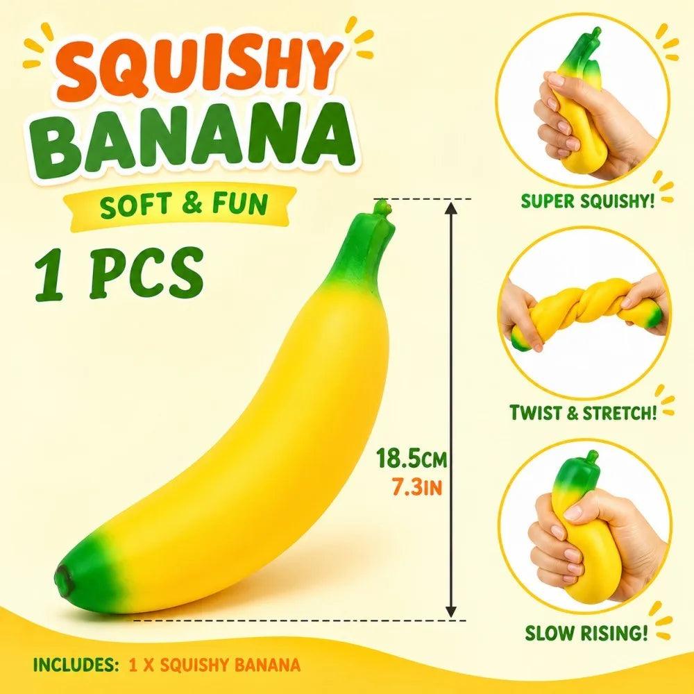 Squishy Banana | Slow Rebound Stress Relief | Desk Home Decor | 18Cm 41Cm Sizes