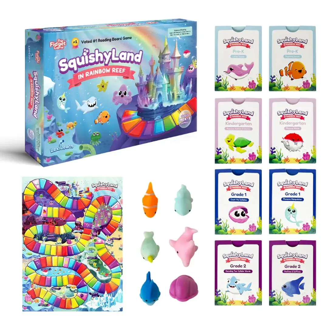Squishyland Reading Board Game for Early Learners Boosts Phonics Confidence - The Fidget Games
