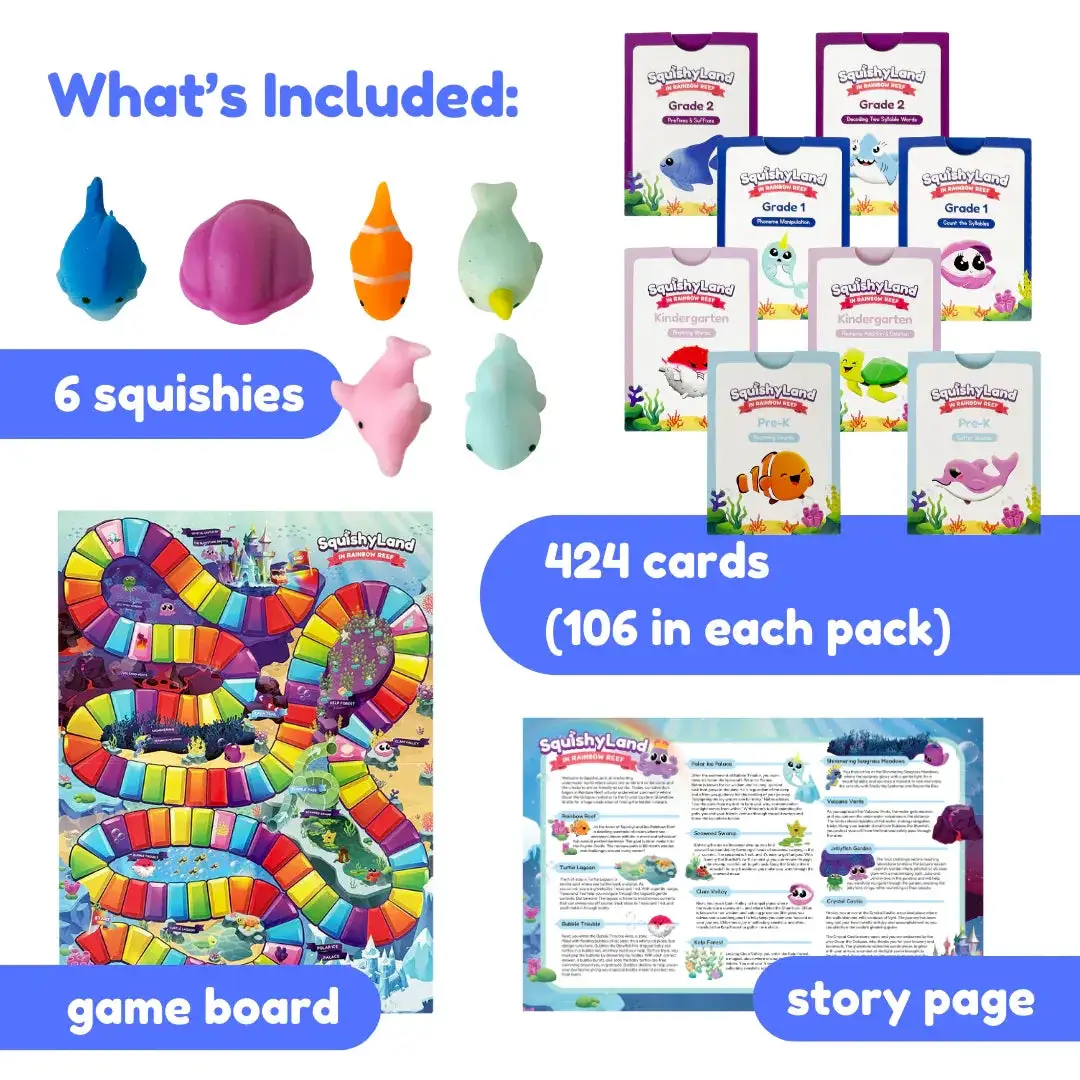 Squishyland Reading Board Game for Early Learners Boosts Phonics Confidence - The Fidget Games