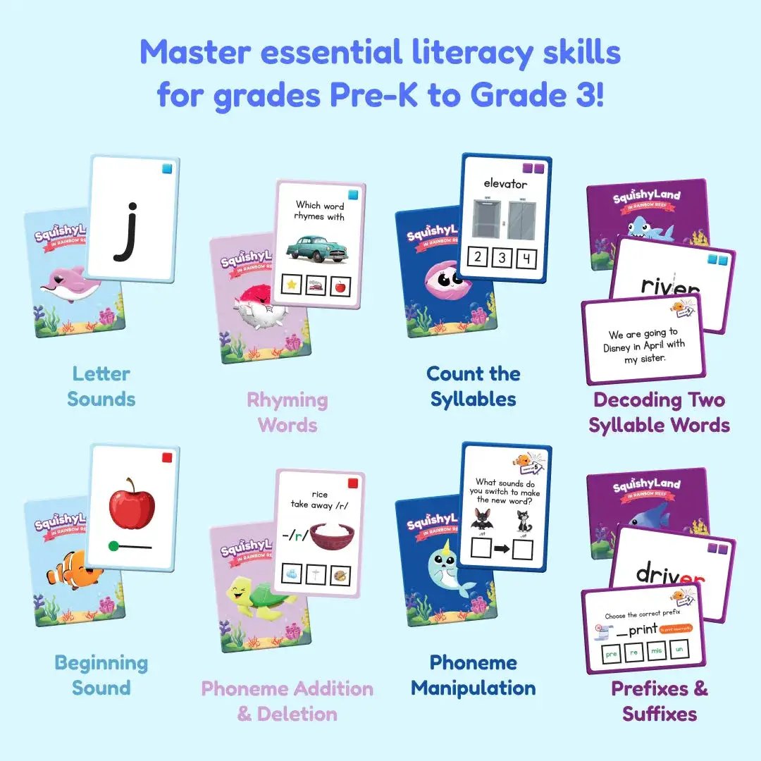 Squishyland Reading Board Game for Early Learners Boosts Phonics Confidence - The Fidget Games