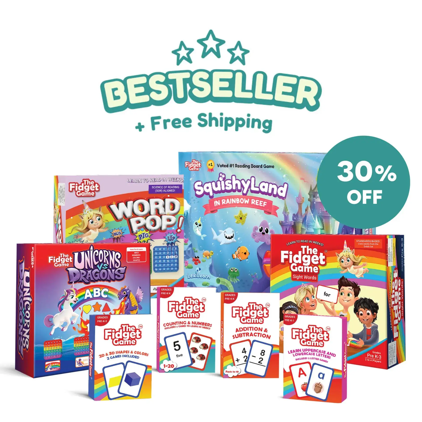 Squishyland Reading Board Game for Early Learners Boosts Phonics Confidence - The Fidget Games