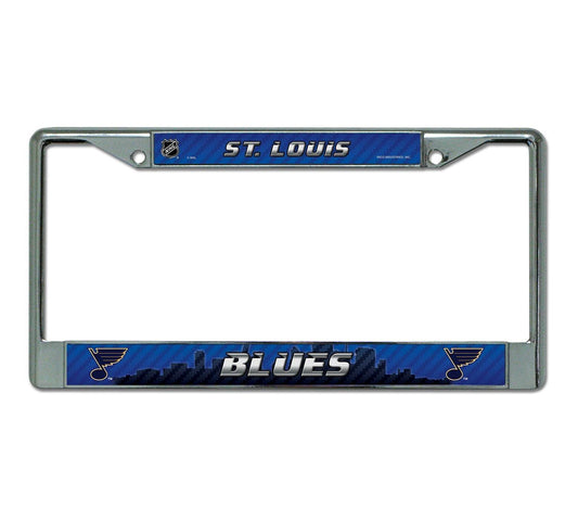 St Louis Blues License Plate Frame Chrome Printed Insert - ToylandEU