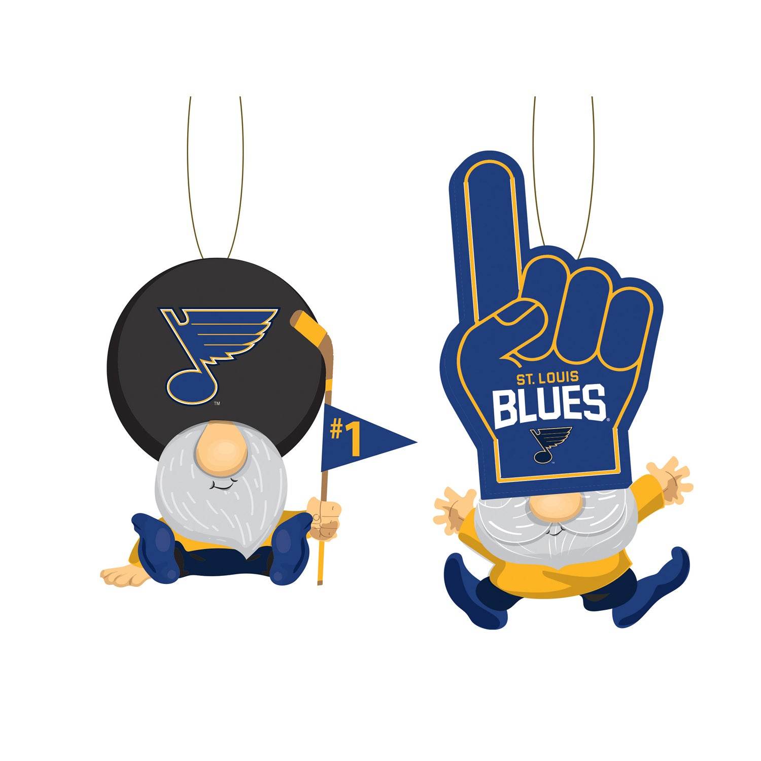St Louis Blues Ornament Gnome Fans 2 Pack Collectible Decor - ToylandEU