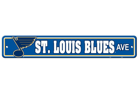 St Louis Blues Plastic Street Sign 4x24 Inch Decor - ToylandEU