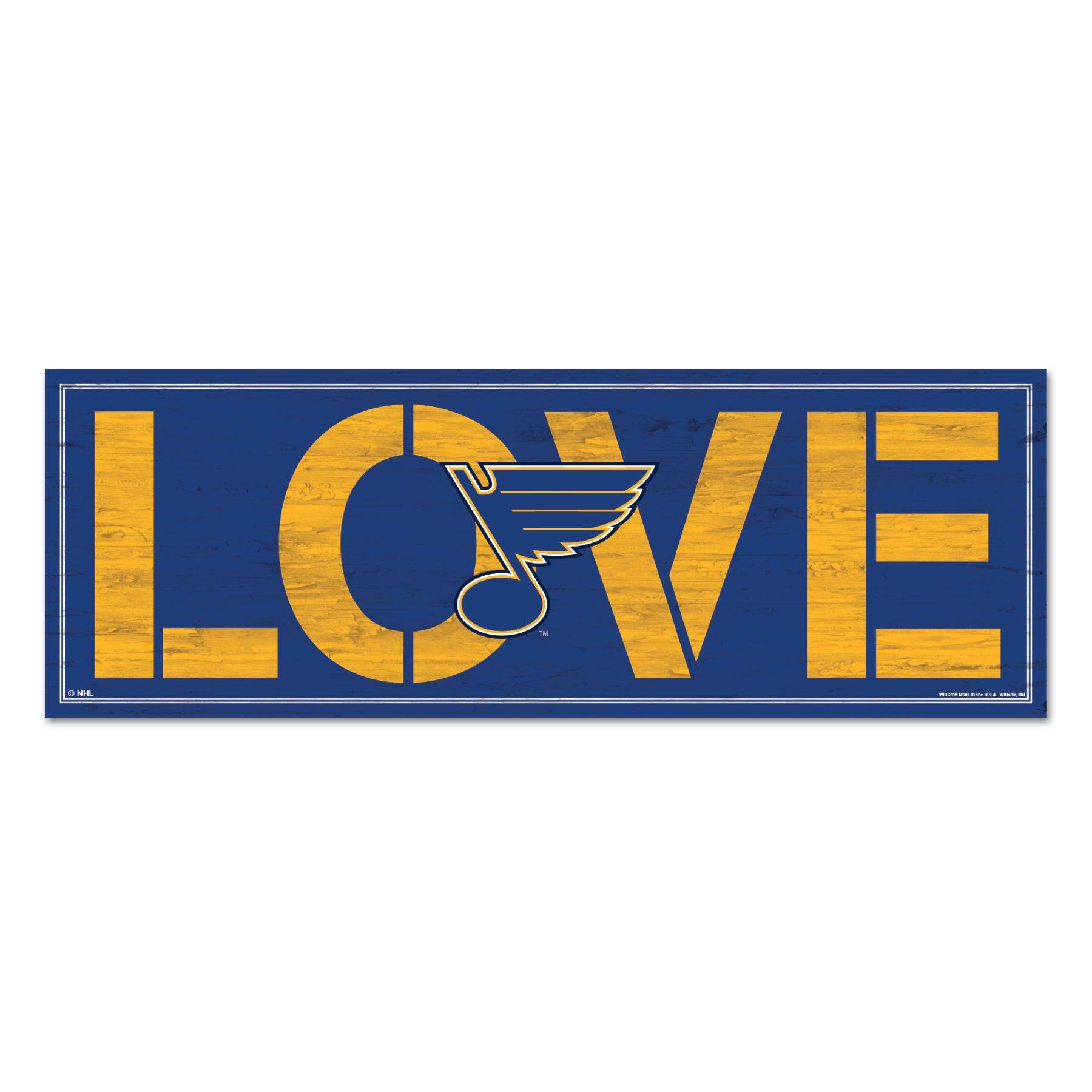 St Louis Blues Sign 8x23 Wood Love Wall Decor Display - ToylandEU