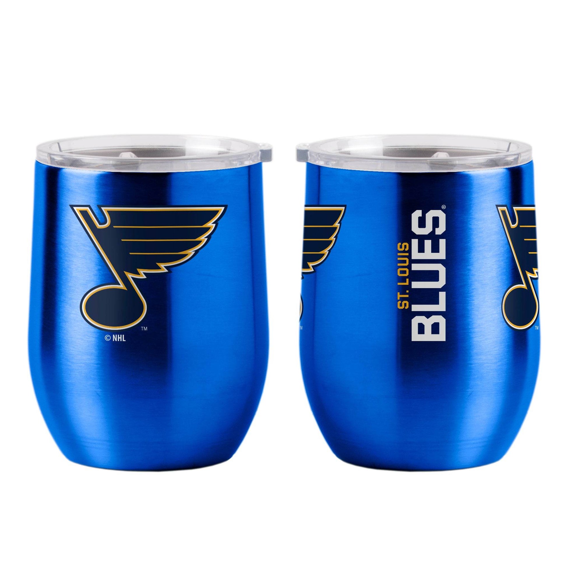 St Louis Blues Travel Tumbler 16oz Stainless Steel Curved - ToylandEU