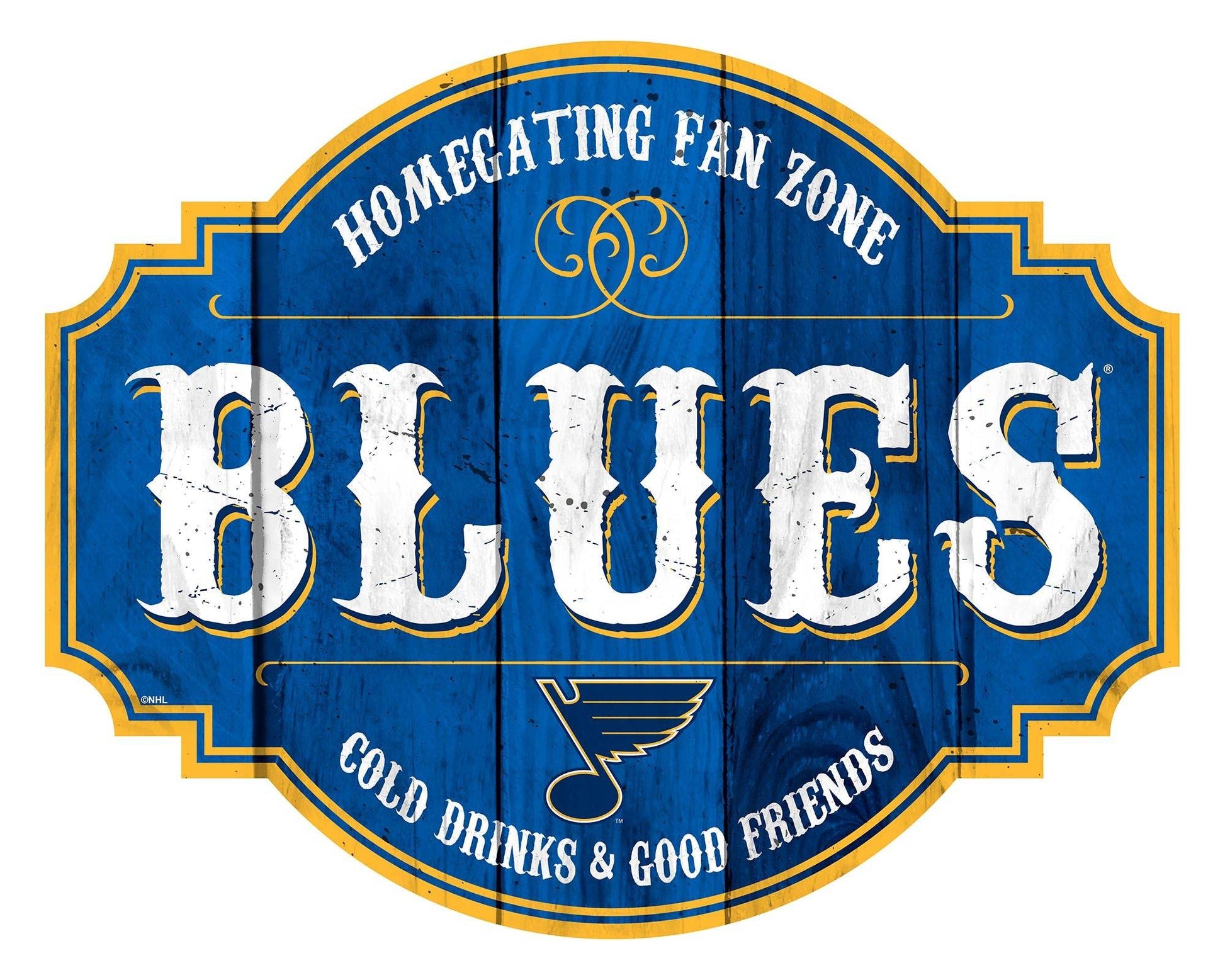 St Louis Blues Wood Sign 12 Inch Homegating Tavern - ToylandEU