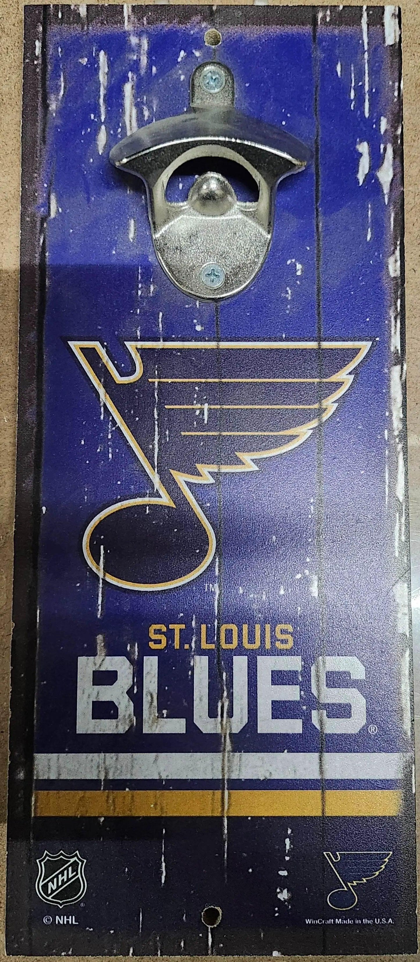  St Louis Blues Wood Sign Bottle Opener 5x11 Alternate -  ToylandEU™