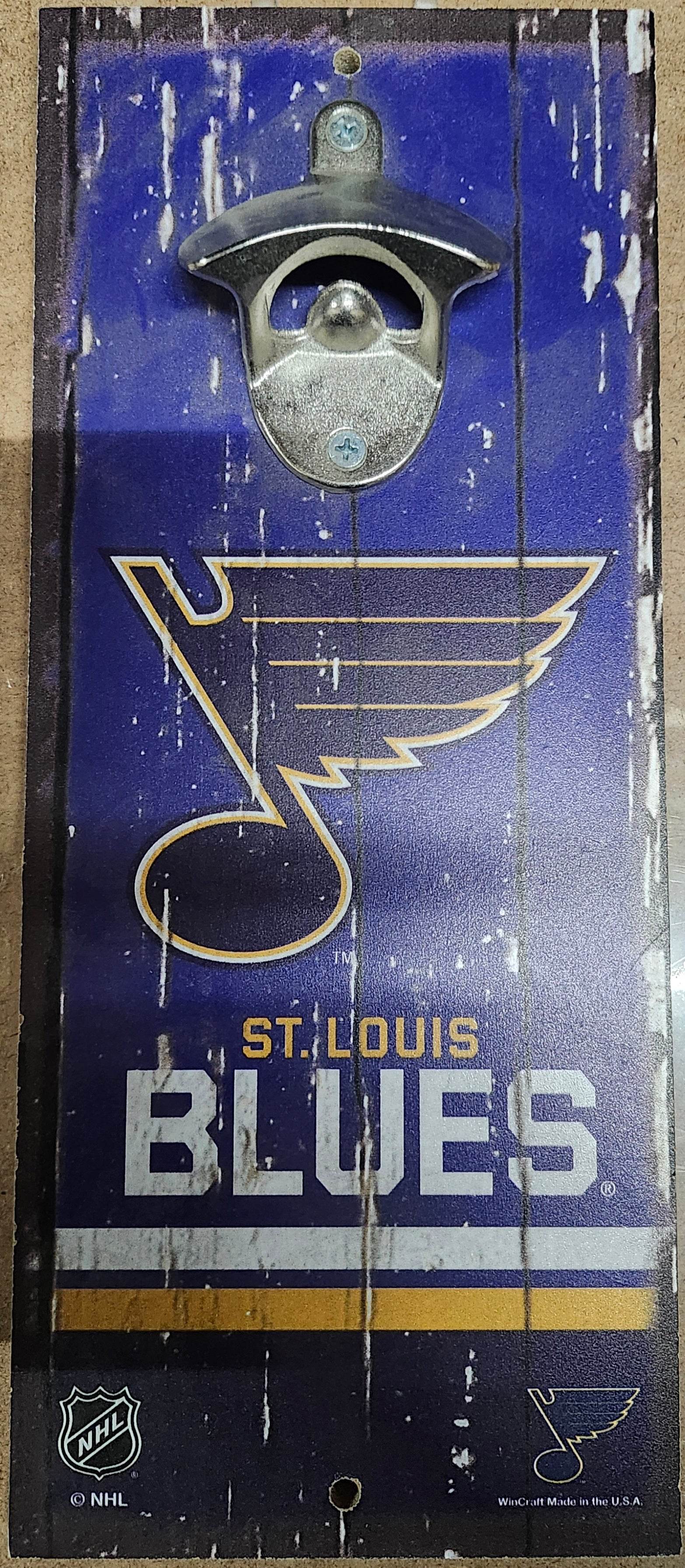 St Louis Blues Wood Sign Bottle Opener 5x11 Alternate - ToylandEU