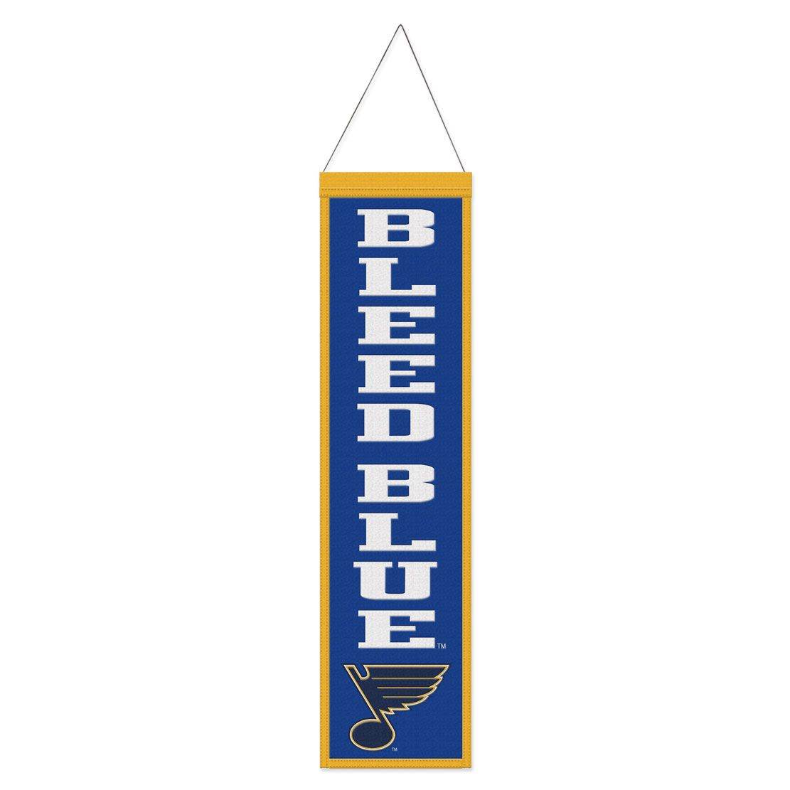 St Louis Blues Wool Banner 8x32 Heritage Slogan Design - ToylandEU