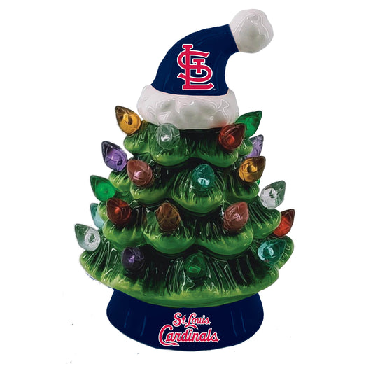 St Louis Cardinals Christmas Tree 4 Inch LED Tabletop - ToylandEU