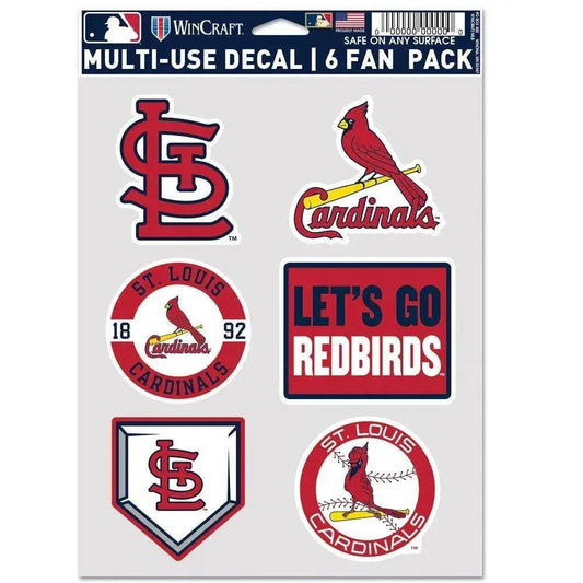  St Louis Cardinals Decal Multi Use Fan Pack 6 Pack Set -  ToylandEU™