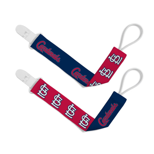 St Louis Cardinals Pacifier Clips 2 Pack With Team Logo - ToylandEU