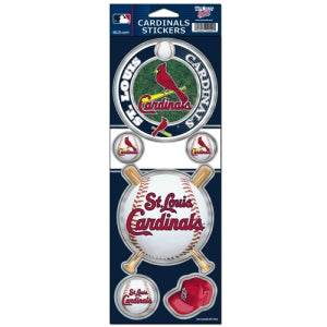 St Louis Cardinals Prismatic Die Cut Sticker Sheet 5 Pack - ToylandEU