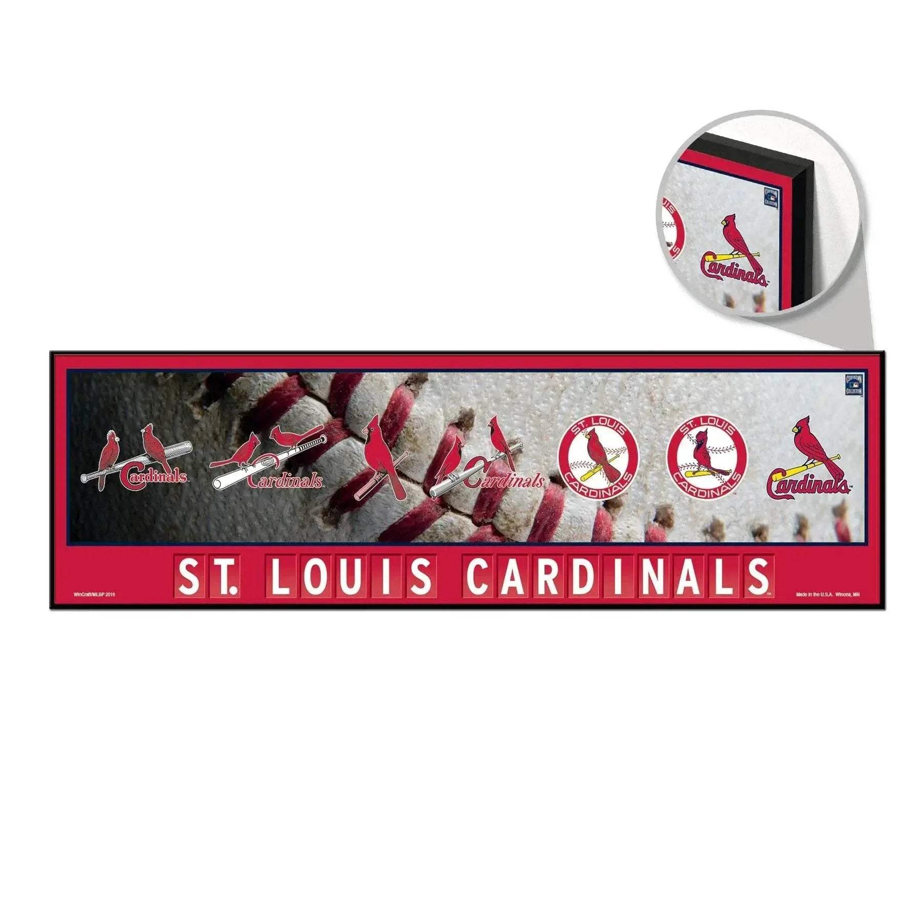 St Louis Cardinals Sign 9x30 Wood Evolution Plaque Display ToylandEU