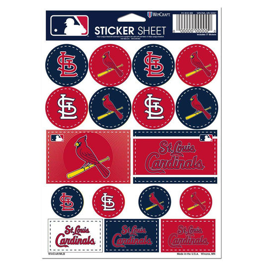 St Louis Cardinals Vinyl Decal Sheet 5x7 Sticker Pack - ToylandEU