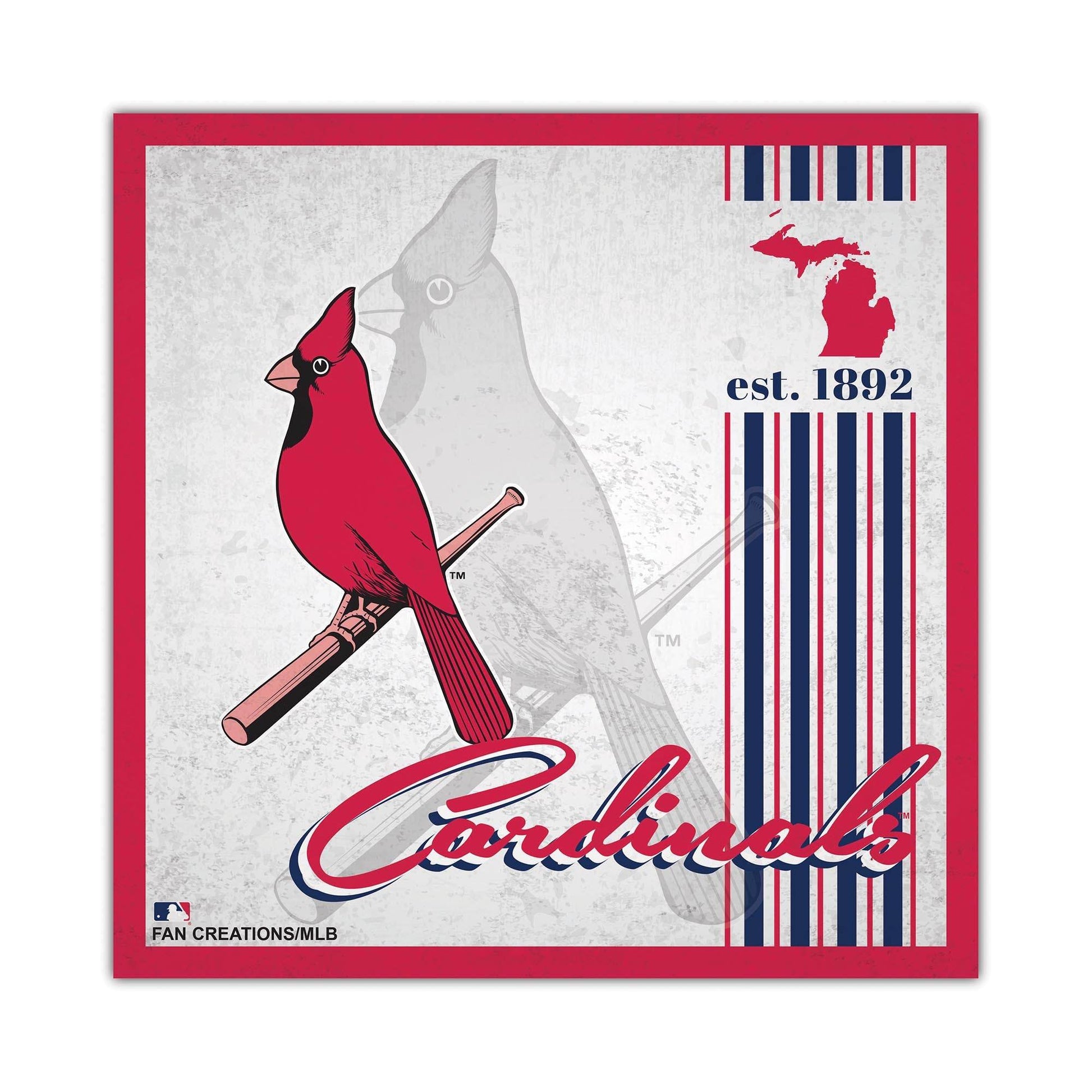 St Louis Cardinals Wood Sign 10x10 Album Design Wall Decor - ToylandEU