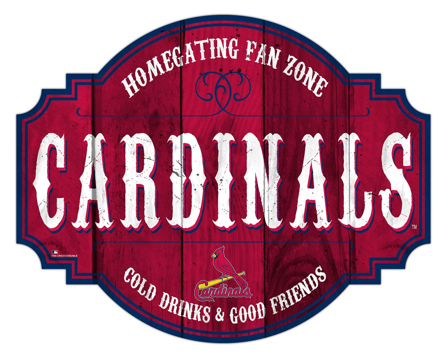 St Louis Cardinals Wood Sign 12 Inch Homegating Tavern - ToylandEU