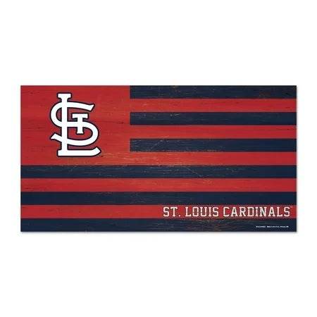 St Louis Cardinals Wood Sign 9x17 Flag Home Decor Display - ToylandEU