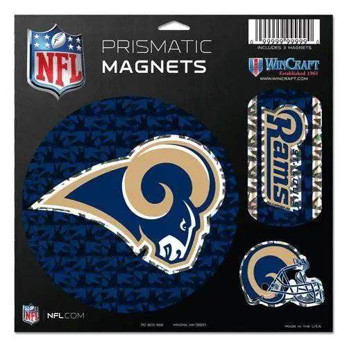  St. Louis Rams Magnets 11x11 Die Cut Prismatic Set of 3 -  ToylandEU™