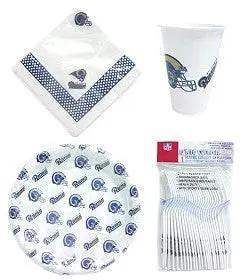  St Louis Rams Plastic Dinnerware Set 96 Piece Party -  ToylandEU™