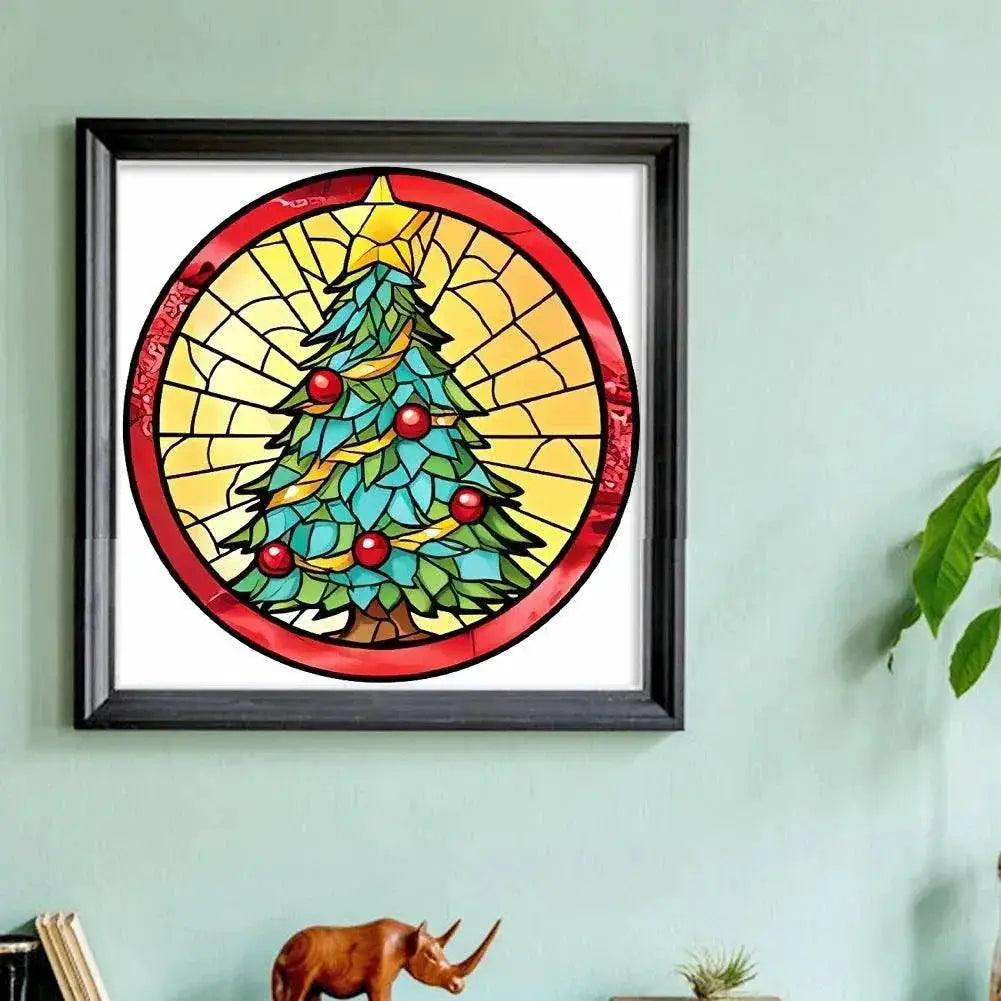  Stained Glass Santa Claus Cross Stitch Kits for Christmas Home Decoration – Embroidery Set on Printed Canvas -  ToylandEU™