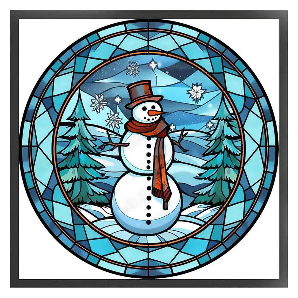  Stained Glass Santa Claus Cross Stitch Kits for Christmas Home Decoration – Embroidery Set on Printed Canvas -  ToylandEU™