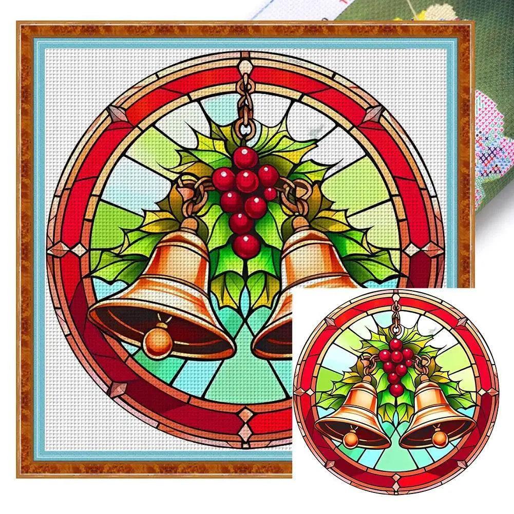  Stained Glass Santa Claus Cross Stitch Kits for Christmas Home Decoration – Embroidery Set on Printed Canvas -  ToylandEU™