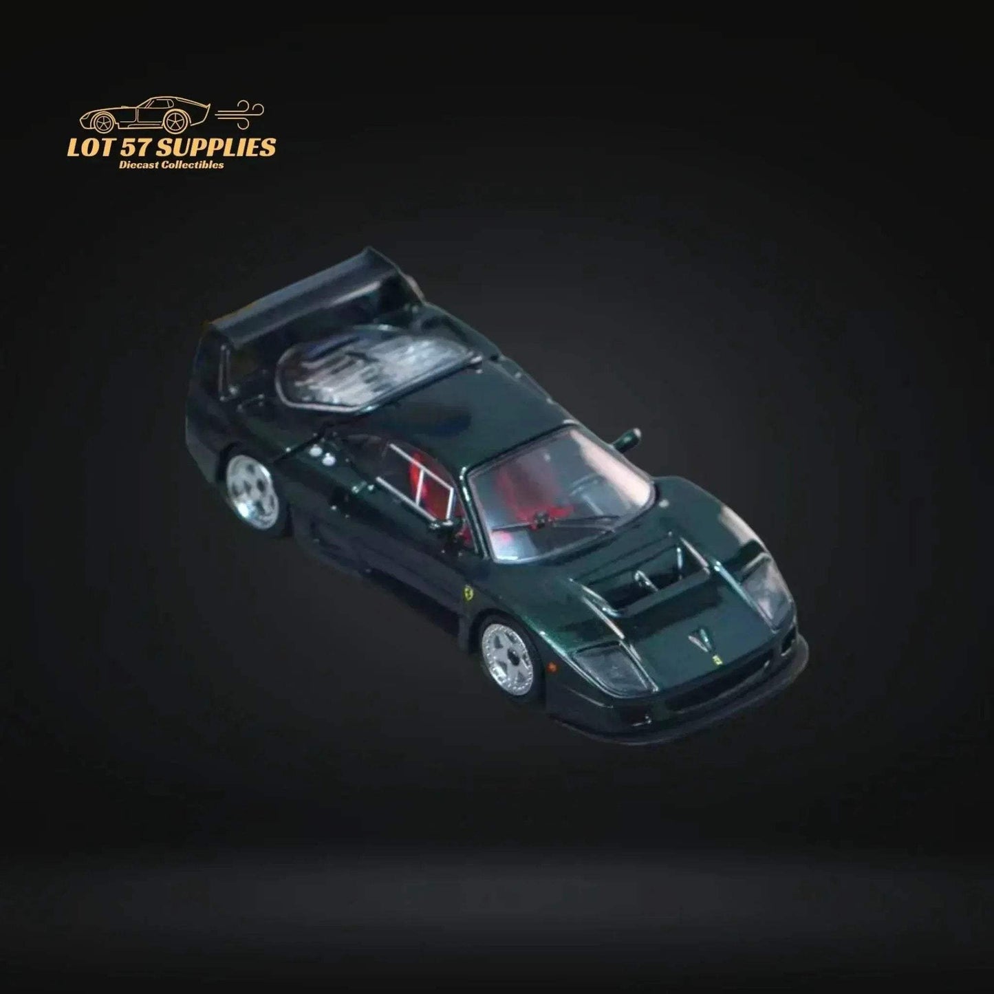 Stance Hunters Ferrari F40 LM British Green With Removable Rear Engine Cover 1:64 - ToylandEU