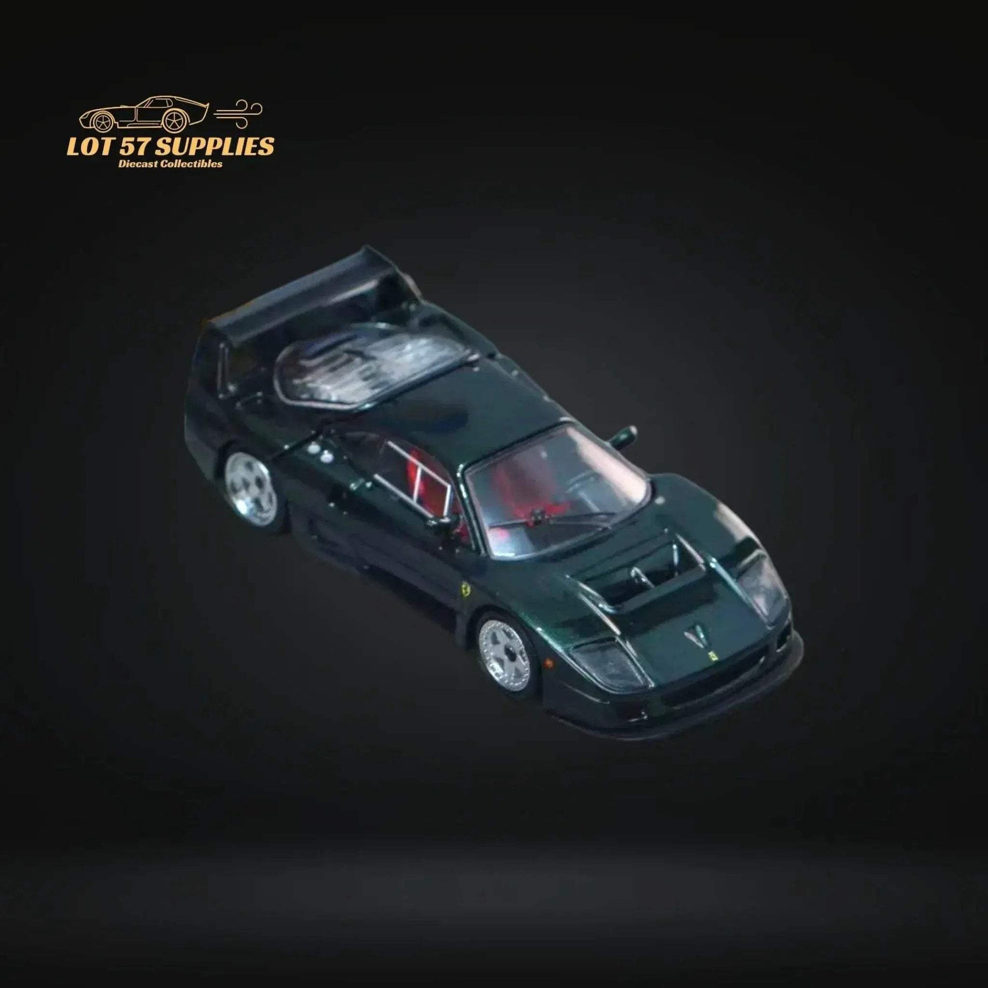Stance Hunters Ferrari F40 LM British Green With Removable Rear Engine Cover 1:64 - ToylandEU