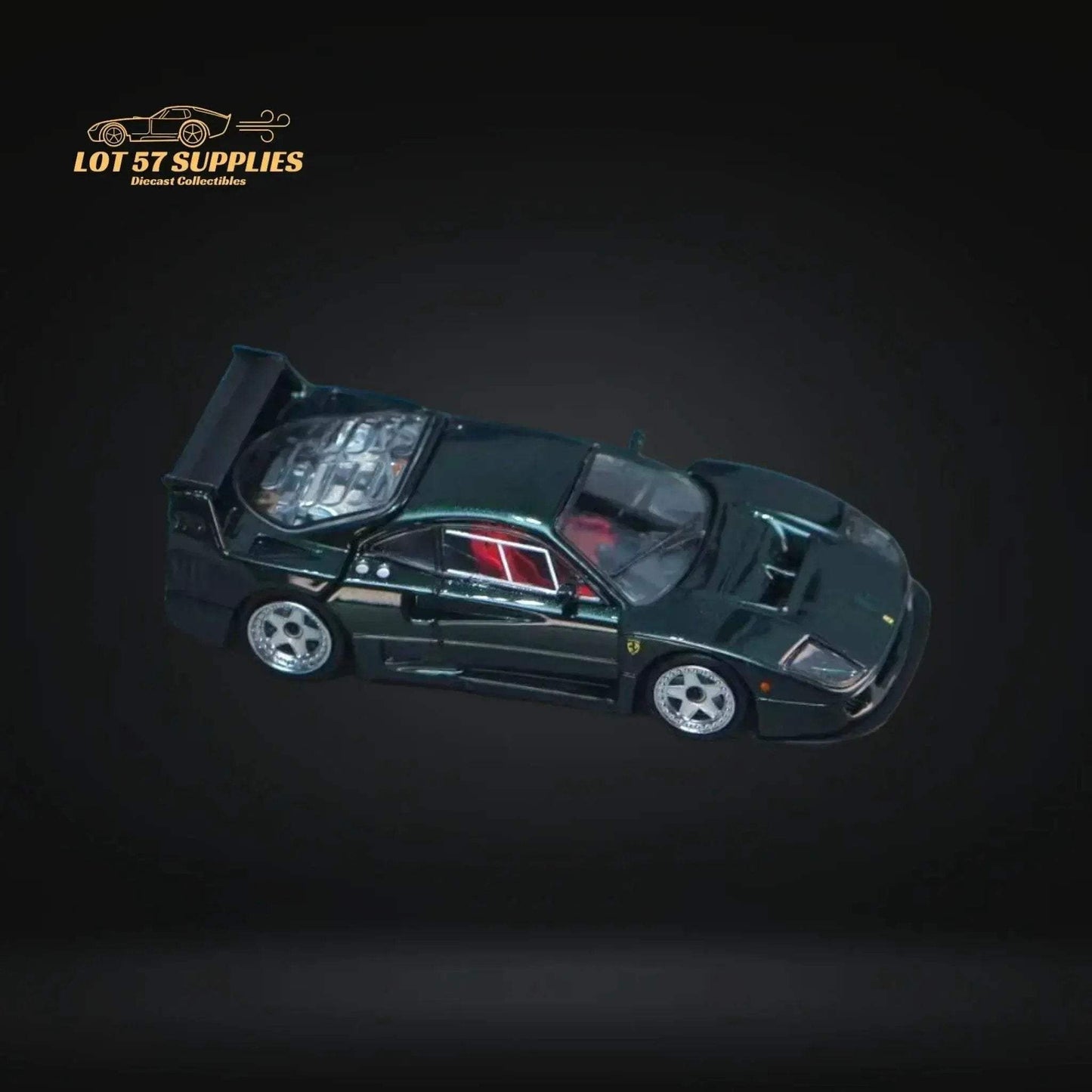 Stance Hunters Ferrari F40 LM British Green With Removable Rear Engine Cover 1:64 - ToylandEU