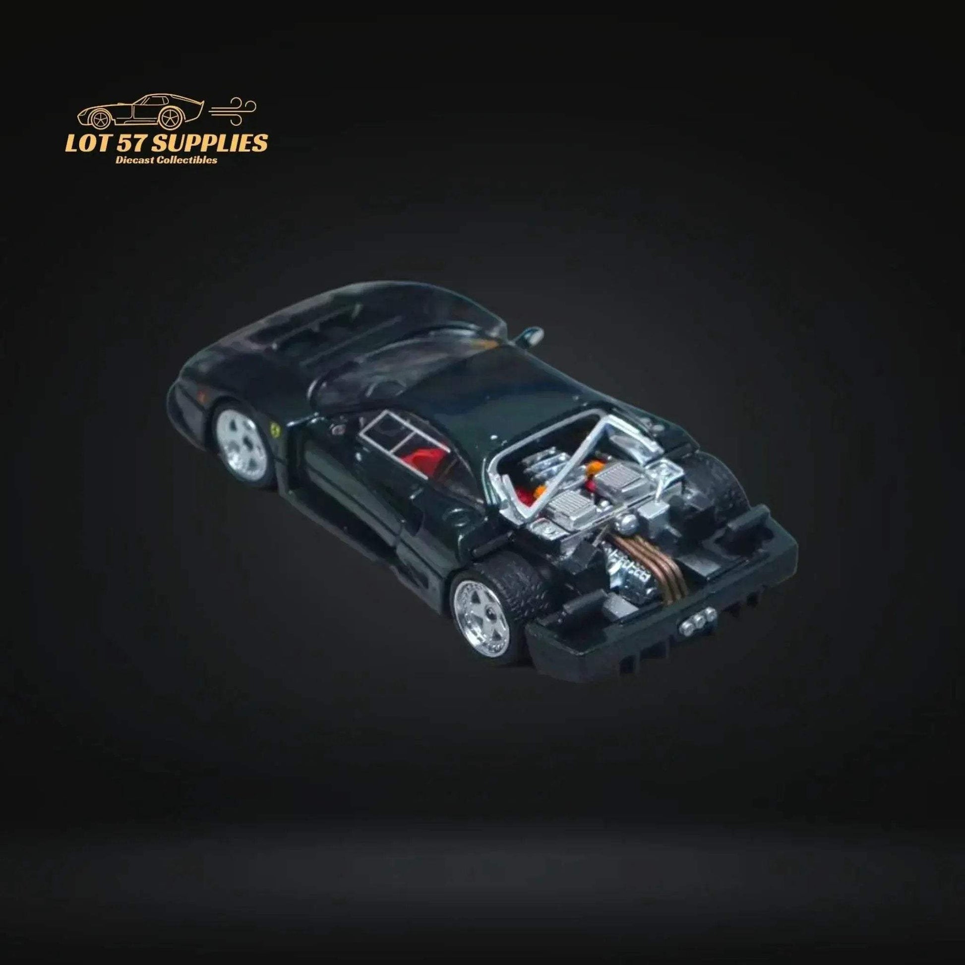 Stance Hunters Ferrari F40 LM British Green With Removable Rear Engine Cover 1:64 - ToylandEU