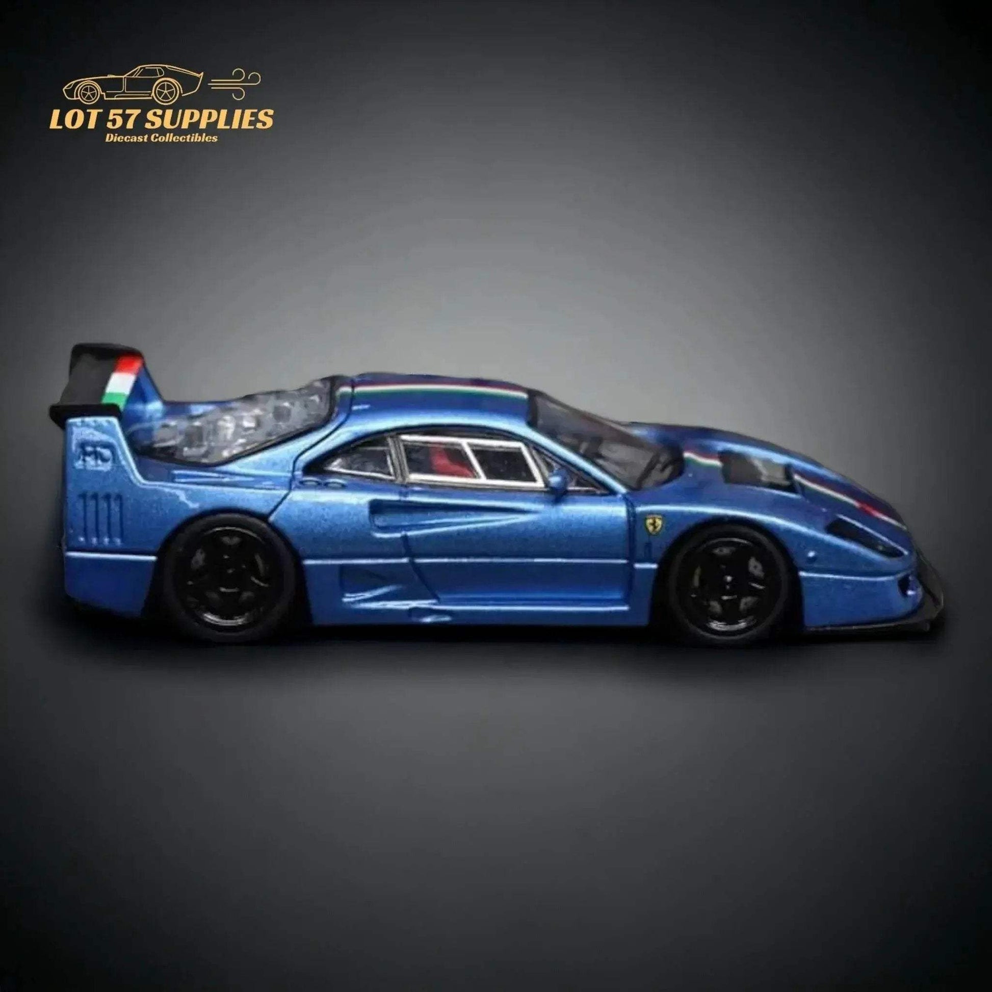 Stance Hunters Ferrari F40 LM Italian Stripe Blue 1:64 - ToylandEU