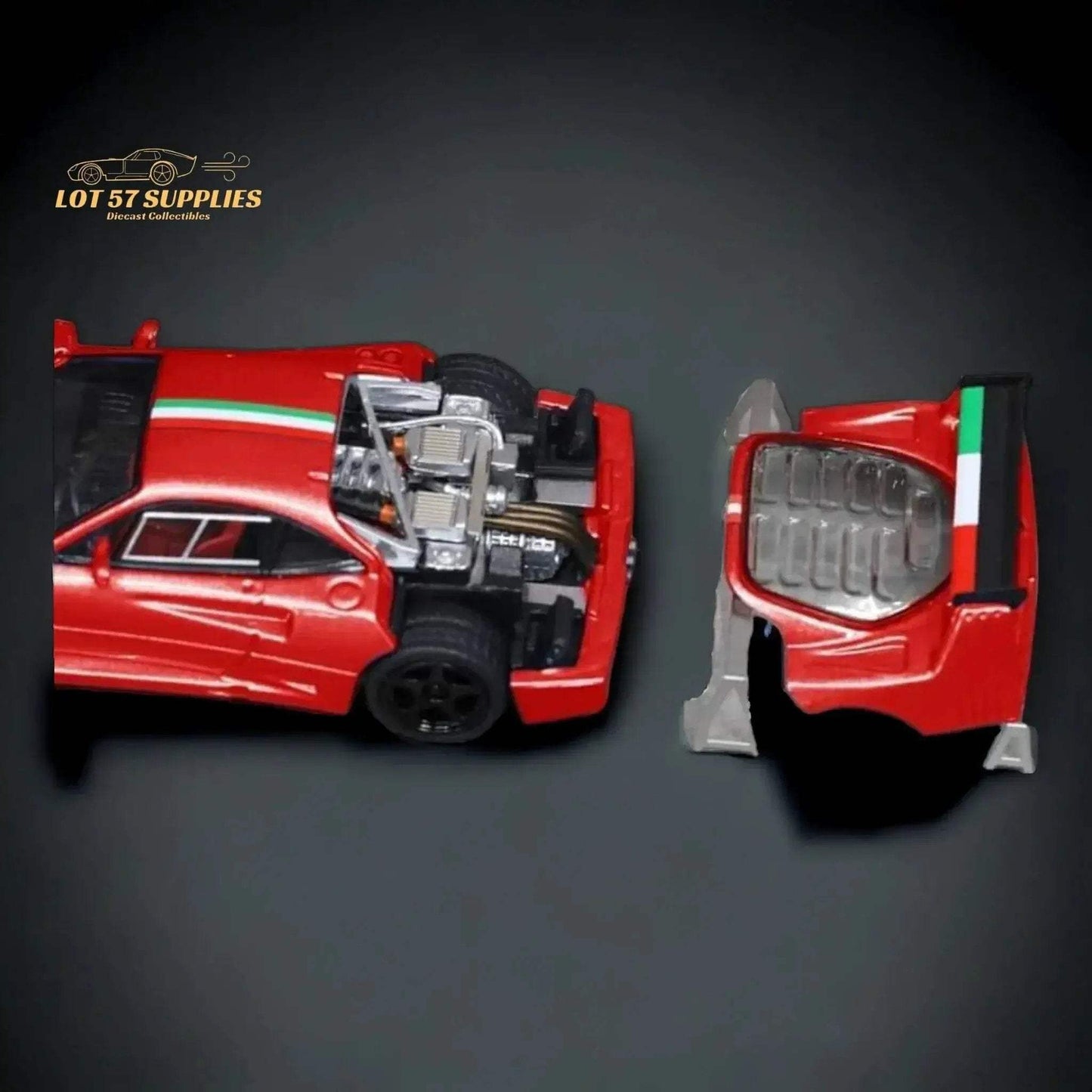 Stance Hunters Ferrari F40 LM Italian Stripe Red 1:64 - ToylandEU