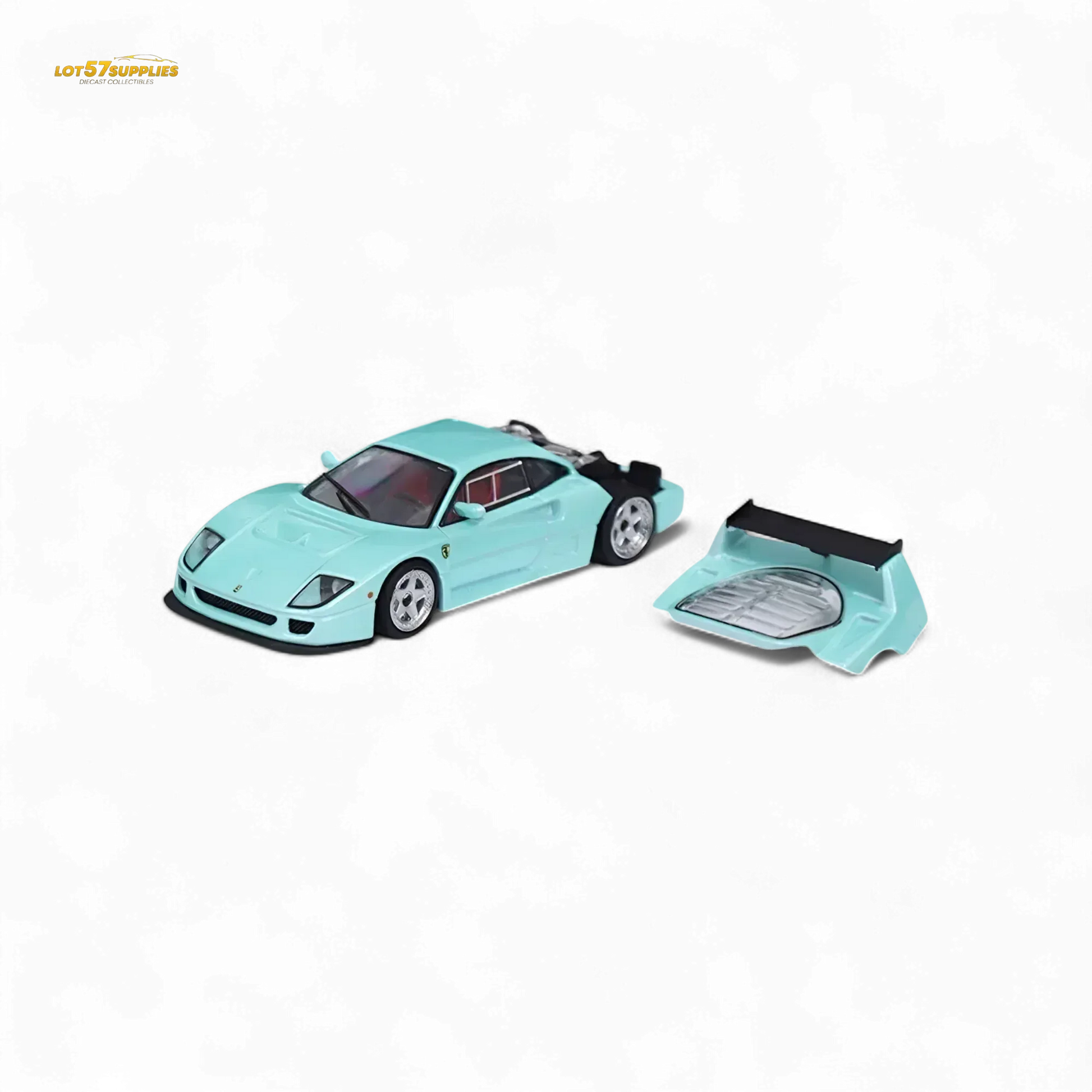 Stance Hunters Ferrari F40 LM Light Aqua Green With Removable Rear Engine Cover 1:64 - ToylandEU