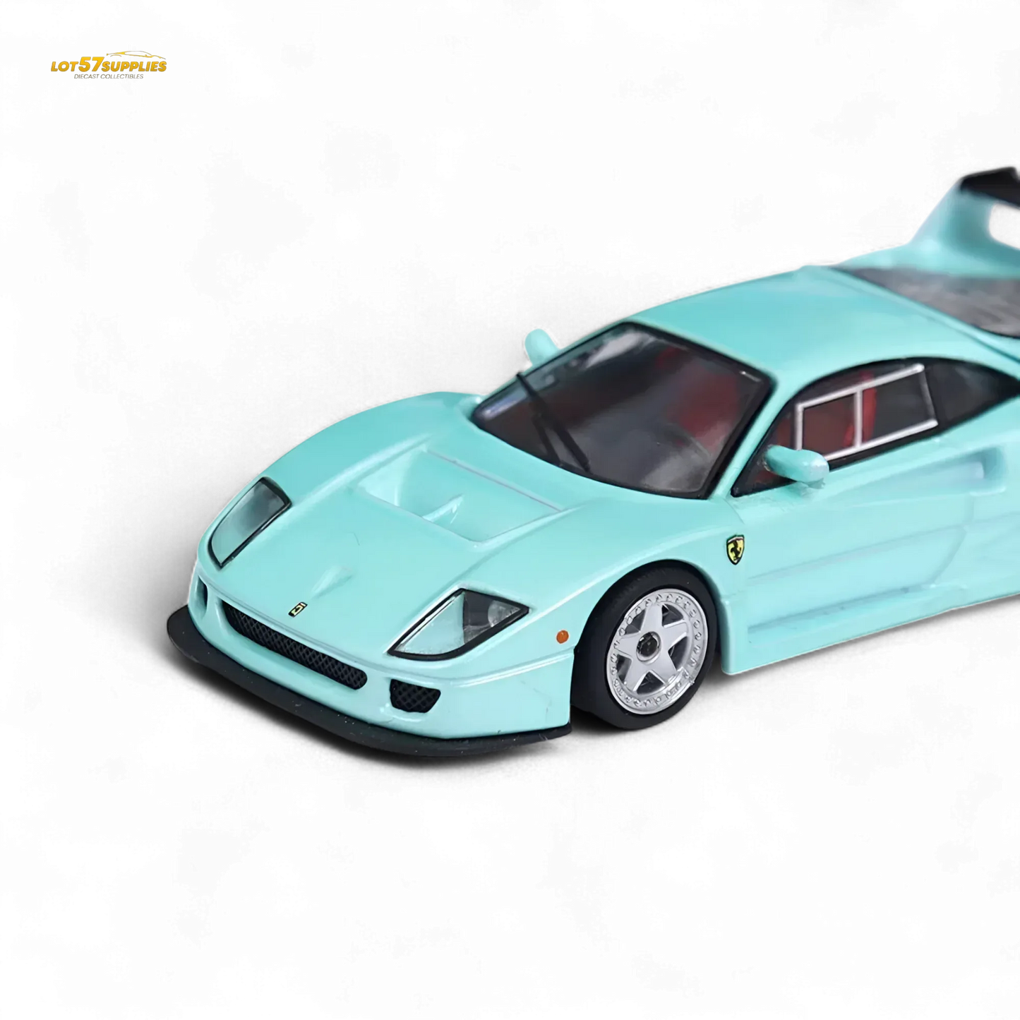 Stance Hunters Ferrari F40 LM Light Aqua Green With Removable Rear Engine Cover 1:64 - ToylandEU