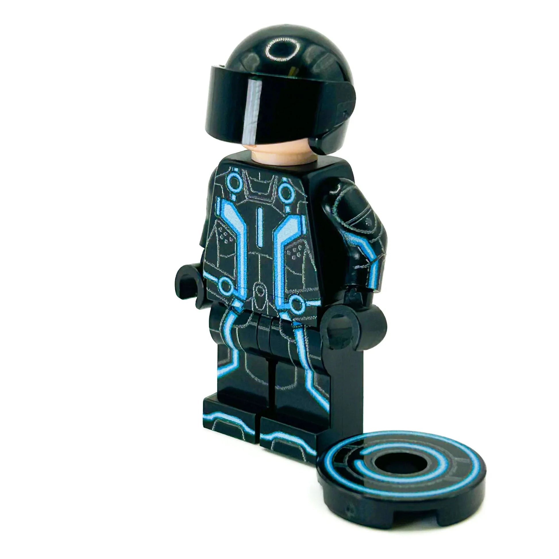Standard LEGO Figure With Authentic Parts, ABS Plastic, Custom Printing On Torso, Legs, Helmet, Head, And Light Disc - ToylandEU