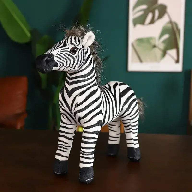 Standing Zebra Plush Toy For Realistic Kids Photography Props - ToylandEU