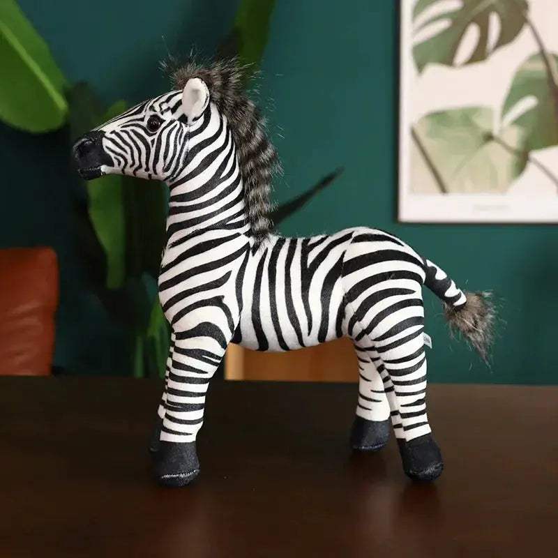 Standing Zebra Plush Toy For Realistic Kids Photography Props - ToylandEU