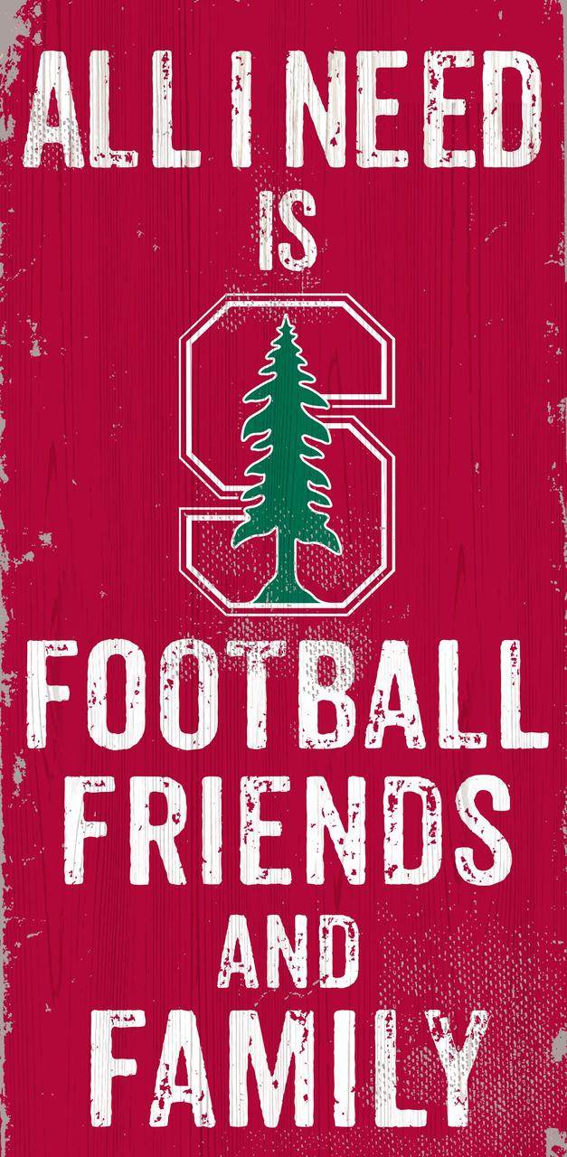 Stanford Cardinal Wood Sign 6x12 Football Friends Family - ToylandEU