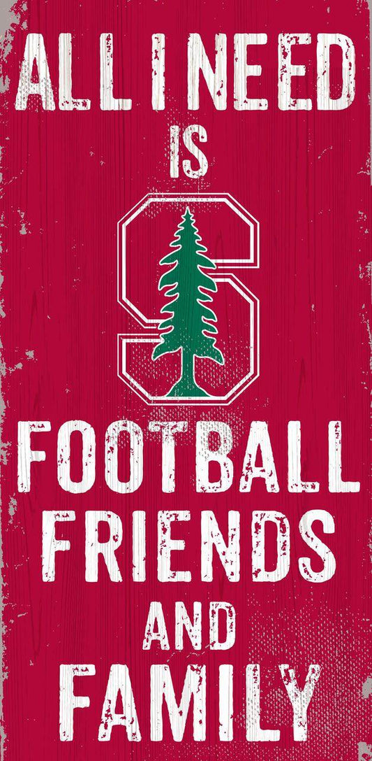 Stanford Cardinal Wood Sign 6x12 Football Friends Family - ToylandEU